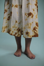 Robe Chennai blanc moutarde