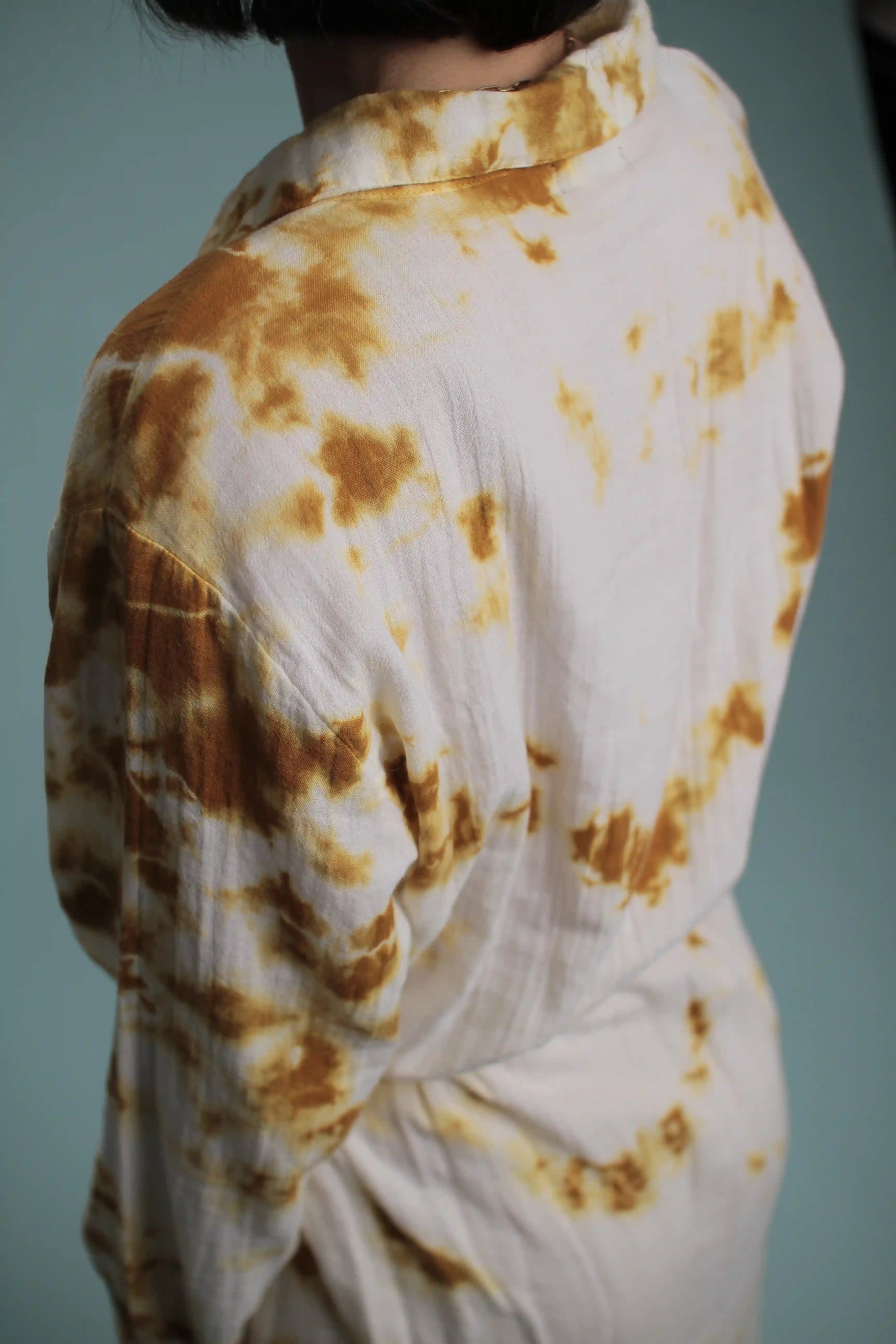 Robe Chennai blanc moutarde