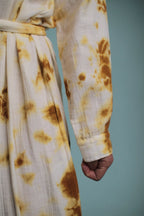 Robe Chennai blanc moutarde
