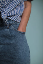 Short Denim Bleu à pinces