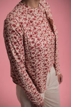 Chemise Regina beige/rouge