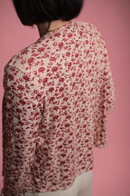 Chemise Regina beige/rouge