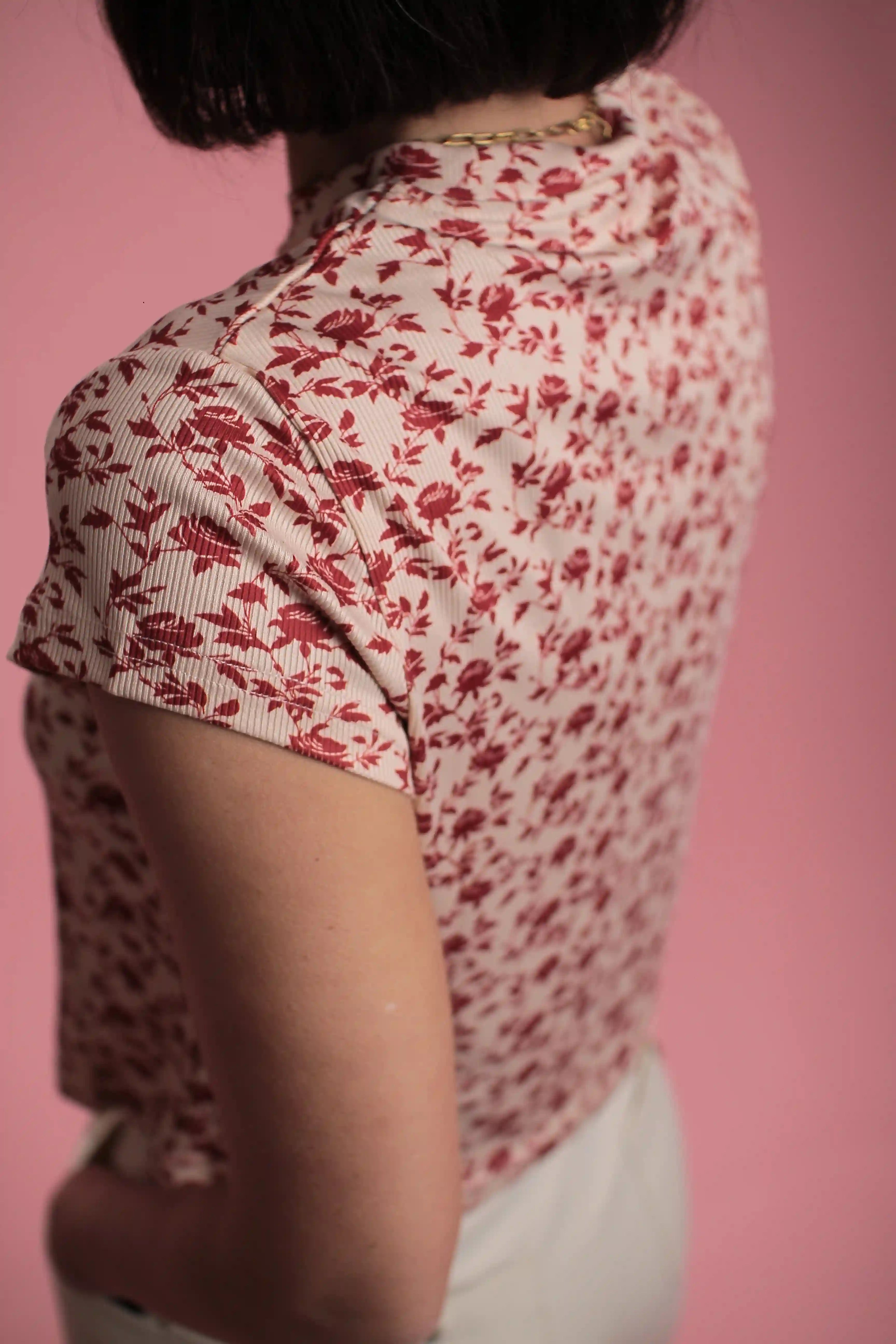 T-shirt Regina beige/rouge