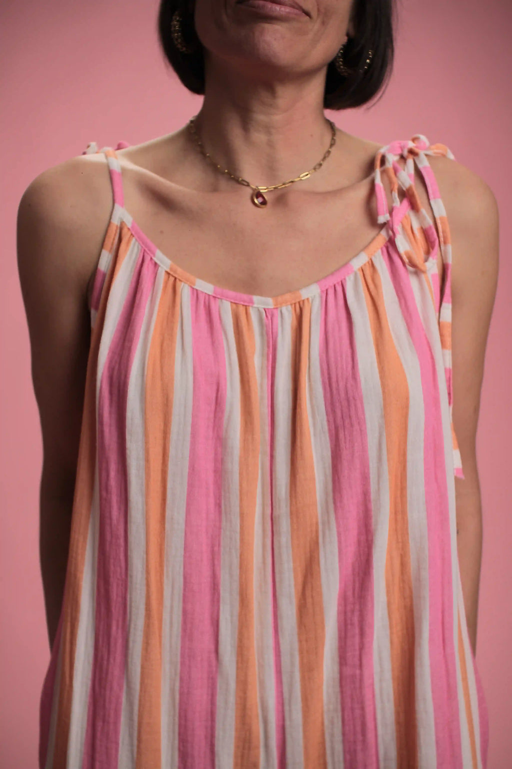 Combinaison Harlo Rose/blanc/orange