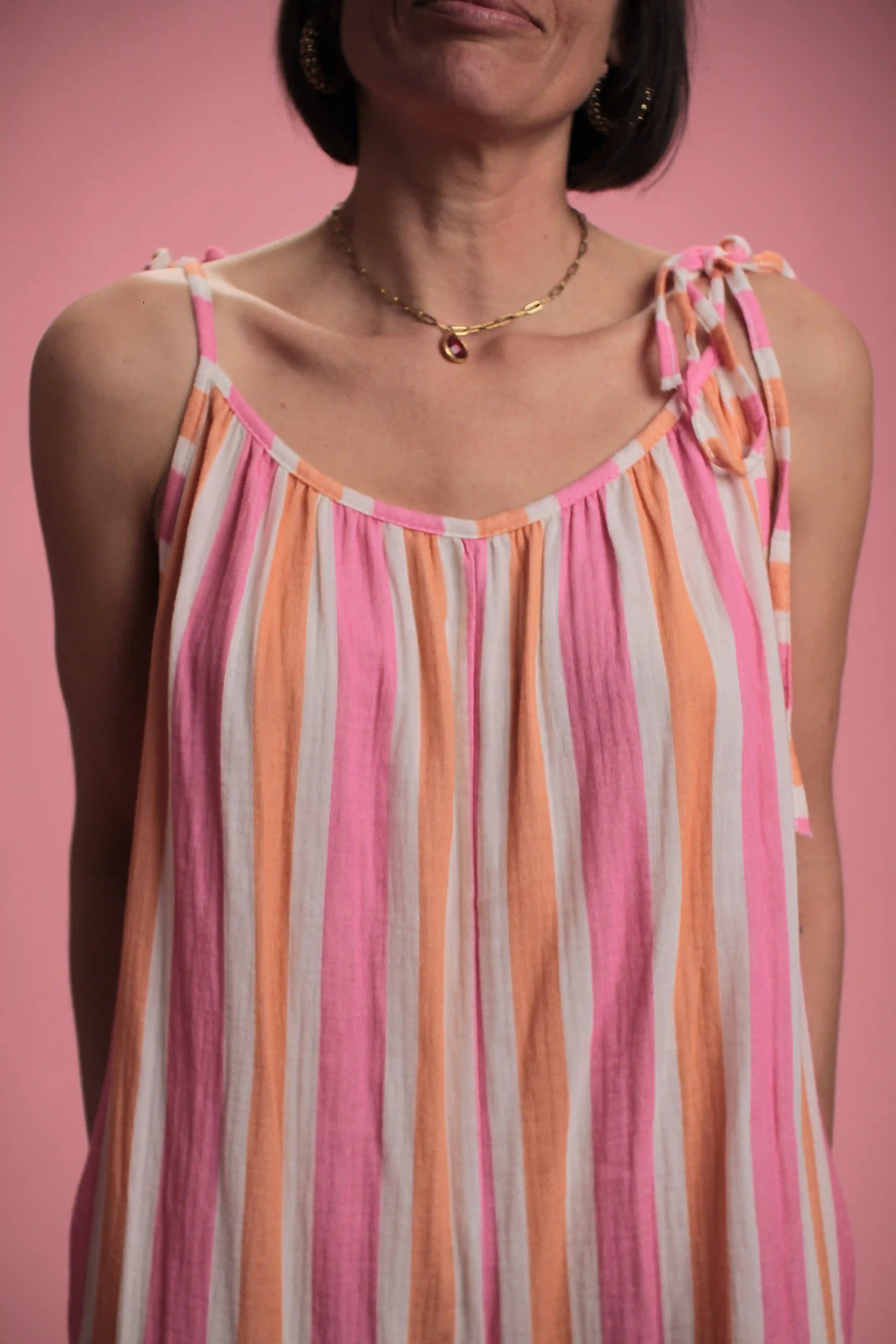 Combinaison Harlo Rose/blanc/orange