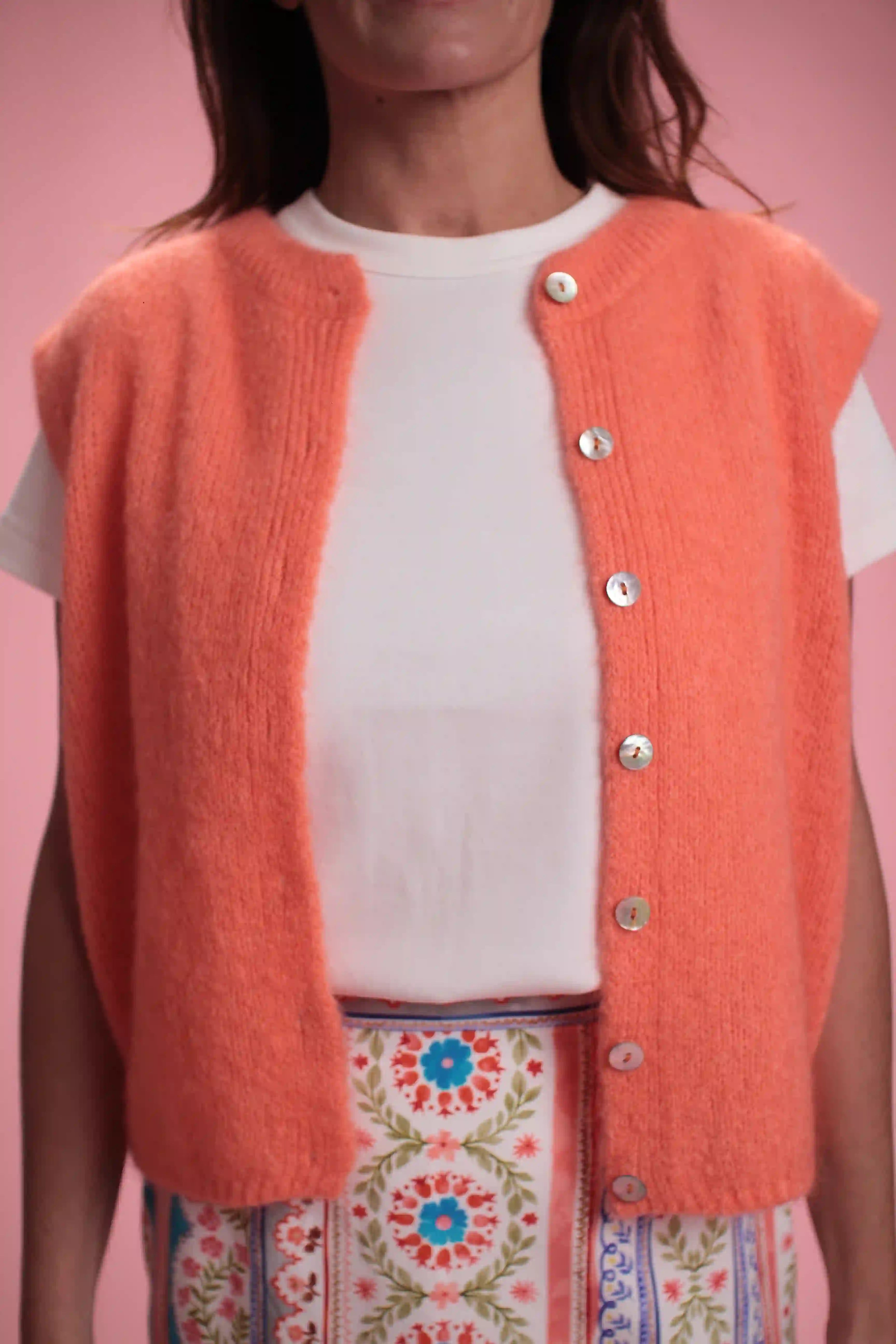 Gilet Chantal Corail