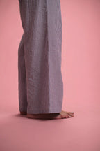 Pantalon Amadeus rayé bleu/blanc