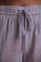 Pantalon Amadeus rayé bleu/blanc