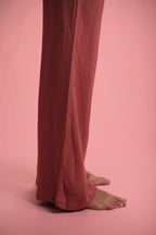 Pantalon Terra cotta lin/viscose