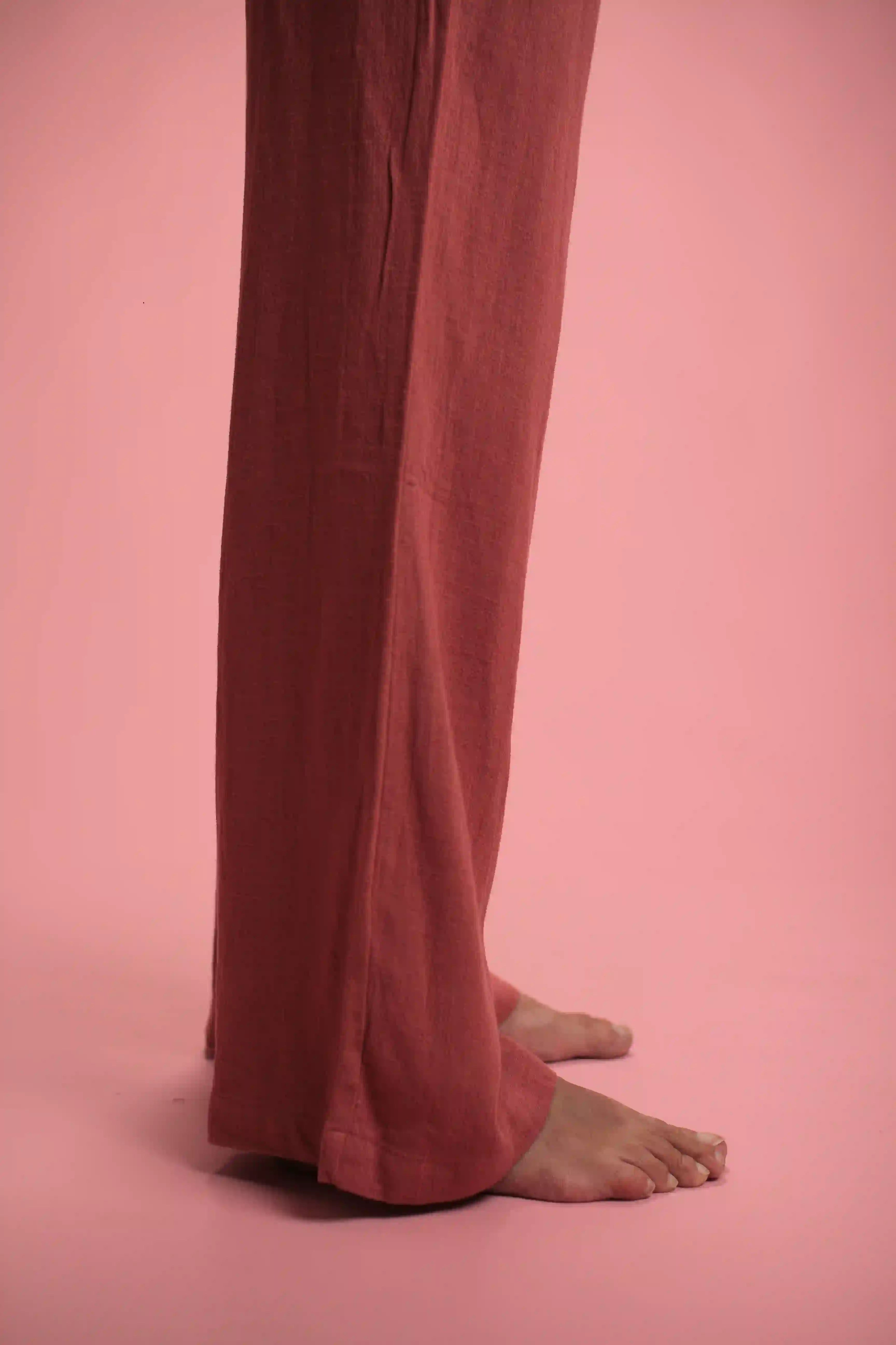 Pantalon Terra cotta lin/viscose
