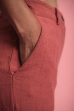 Pantalon Terra cotta lin/viscose