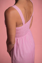 robe Capri Rayée rose