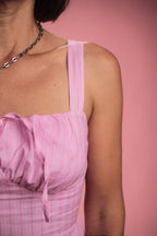 robe Capri Rayée rose