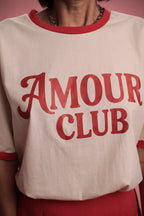 T-shirt Amour Club beige/rouge