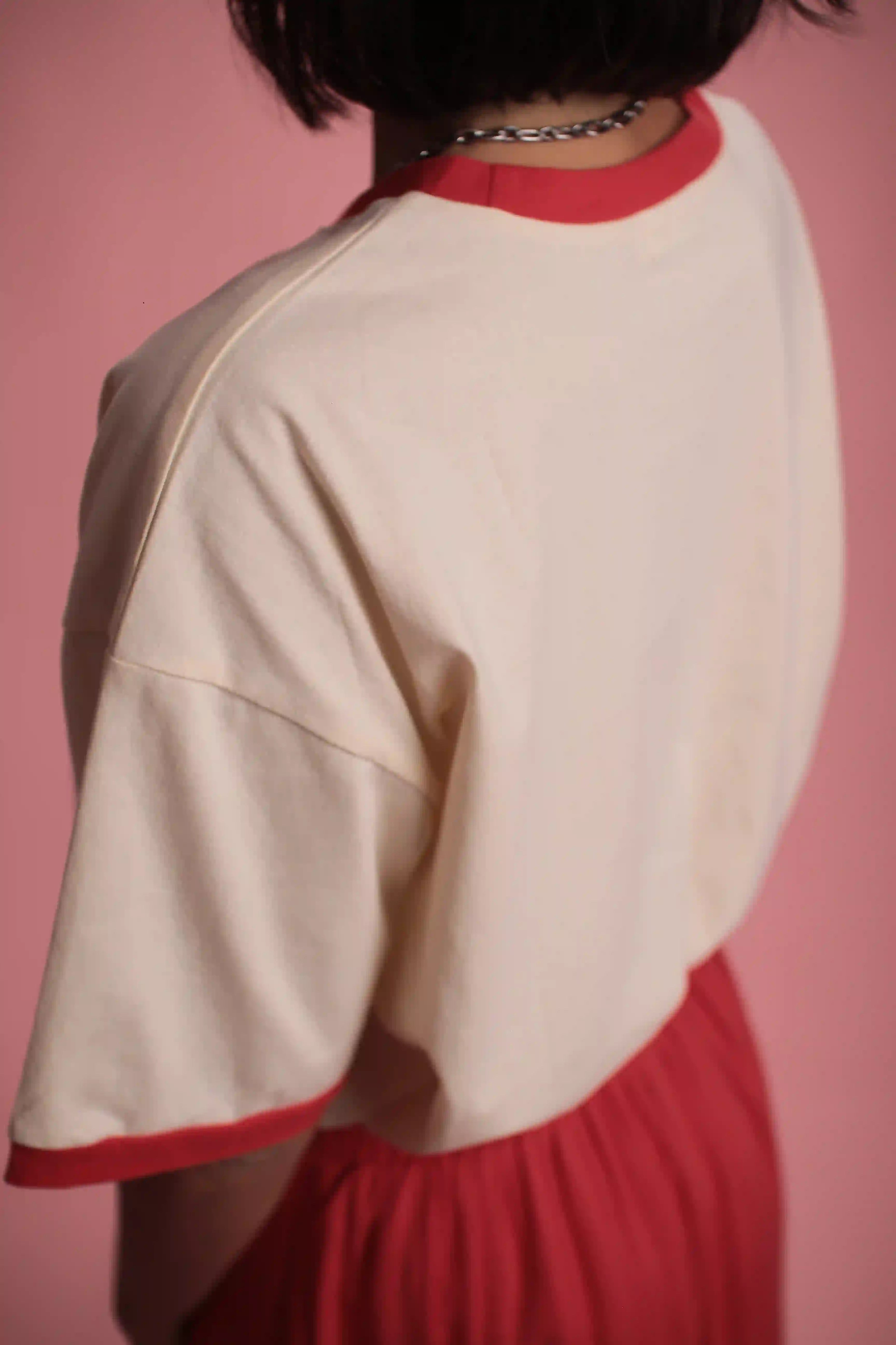 T-shirt Amour Club beige/rouge