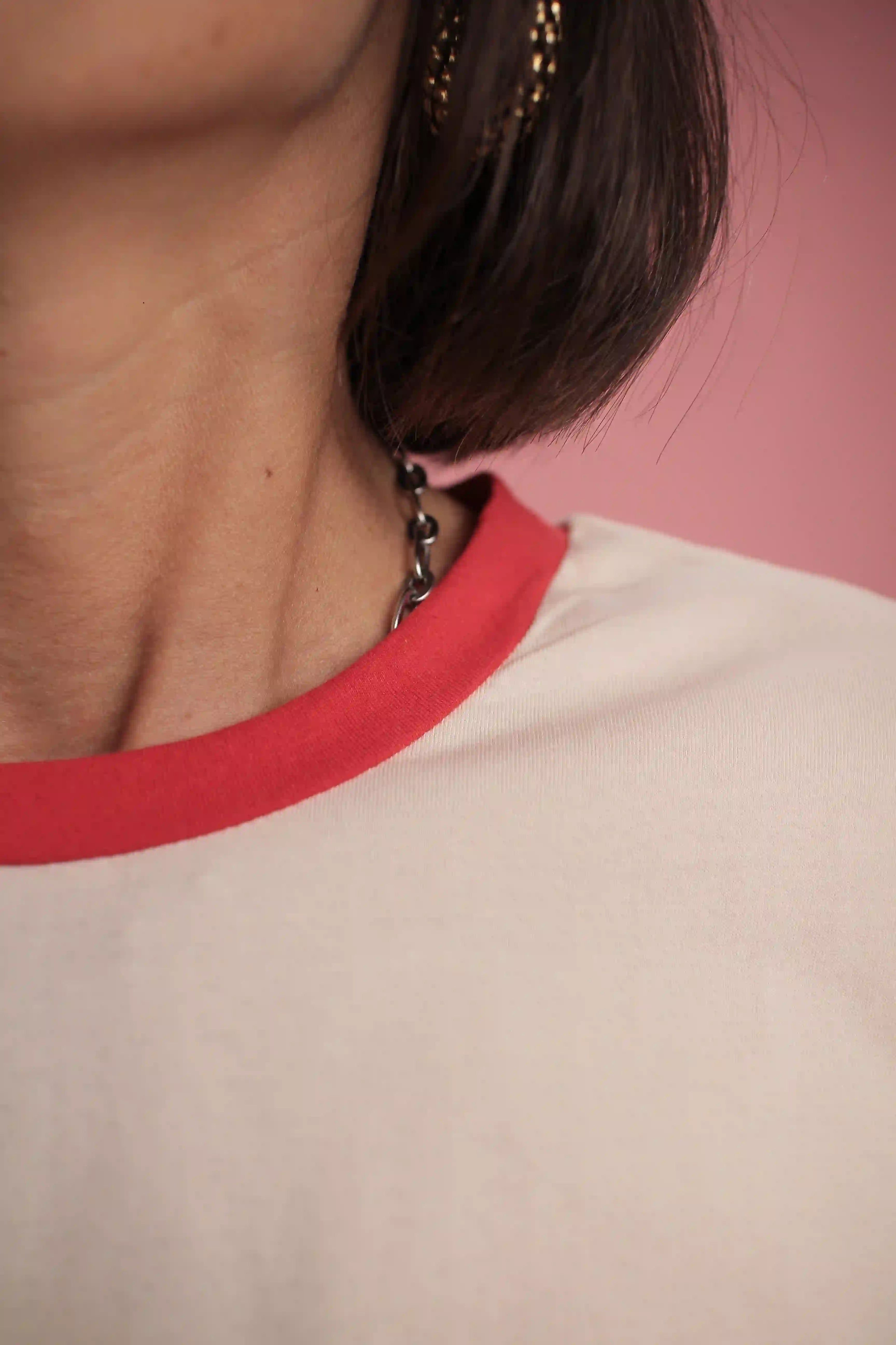 T-shirt Amour Club beige/rouge