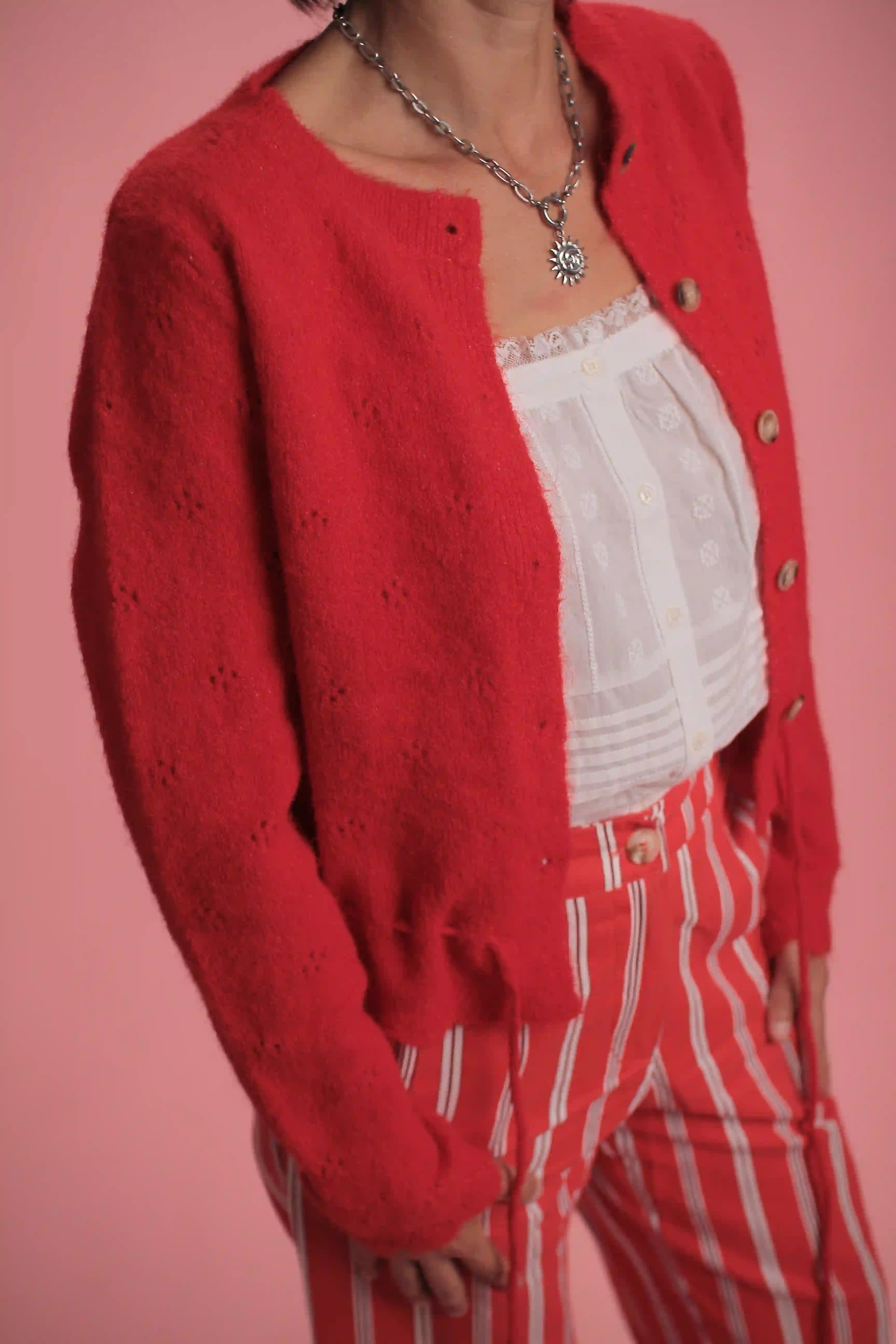 Gilet Kitty Rouge