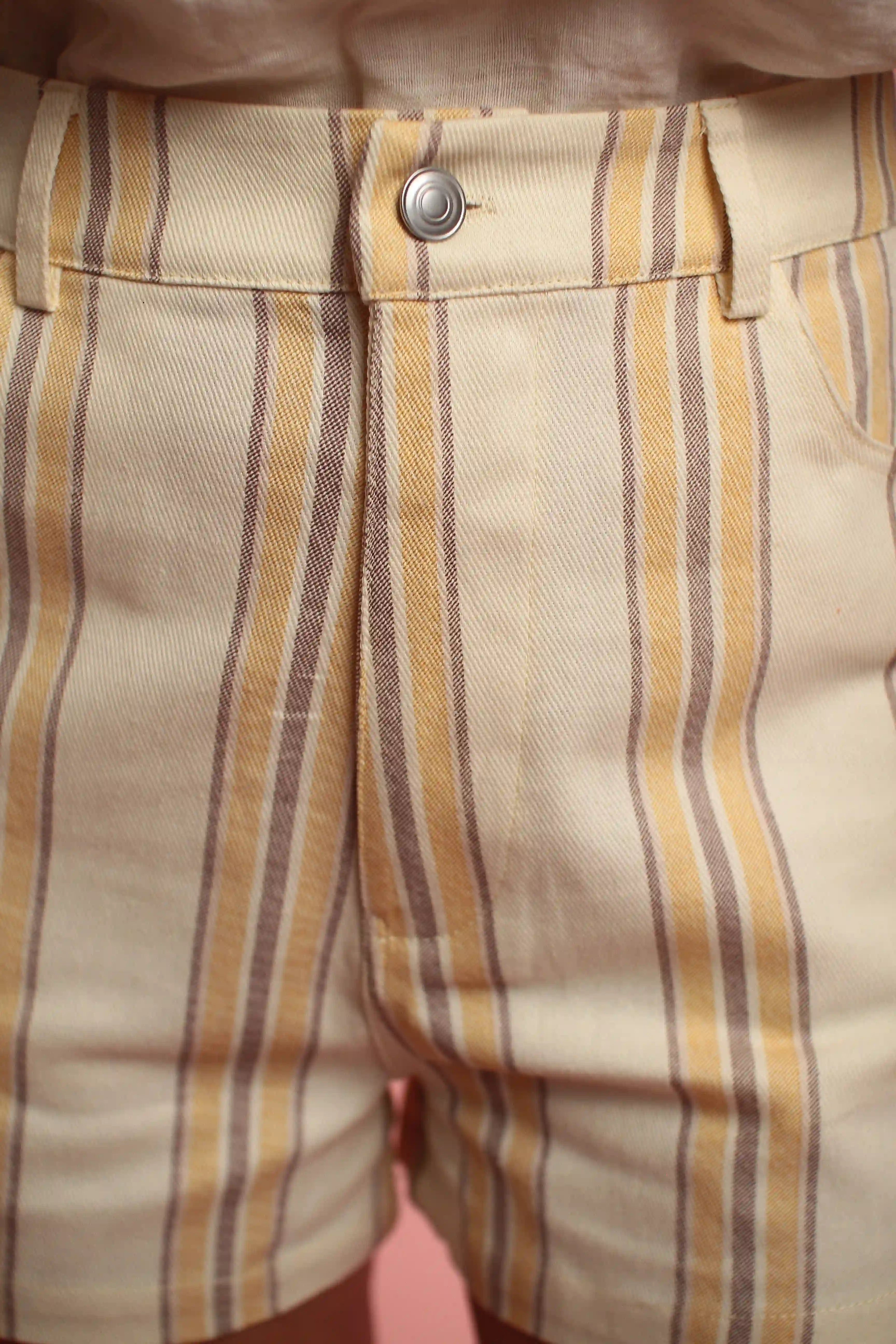Short Bloomy rayée Jaune/choco