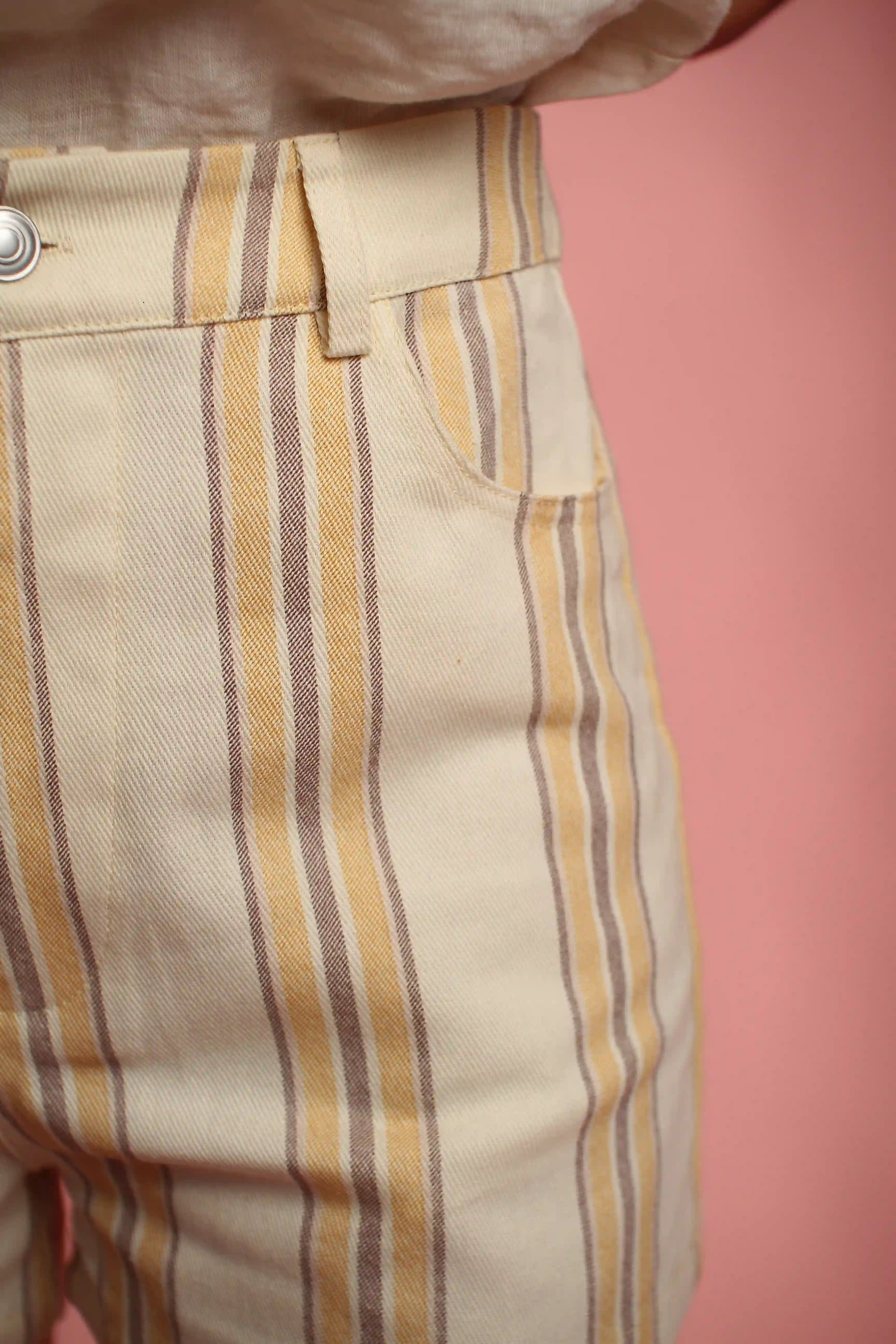 Short Bloomy rayée Jaune/choco