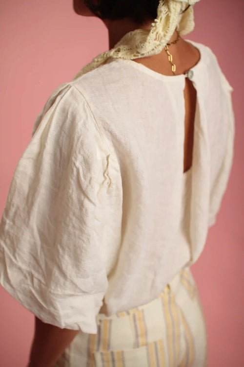 Blouse Burro lin Ecru