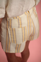 Short Bloomy rayée Jaune/choco