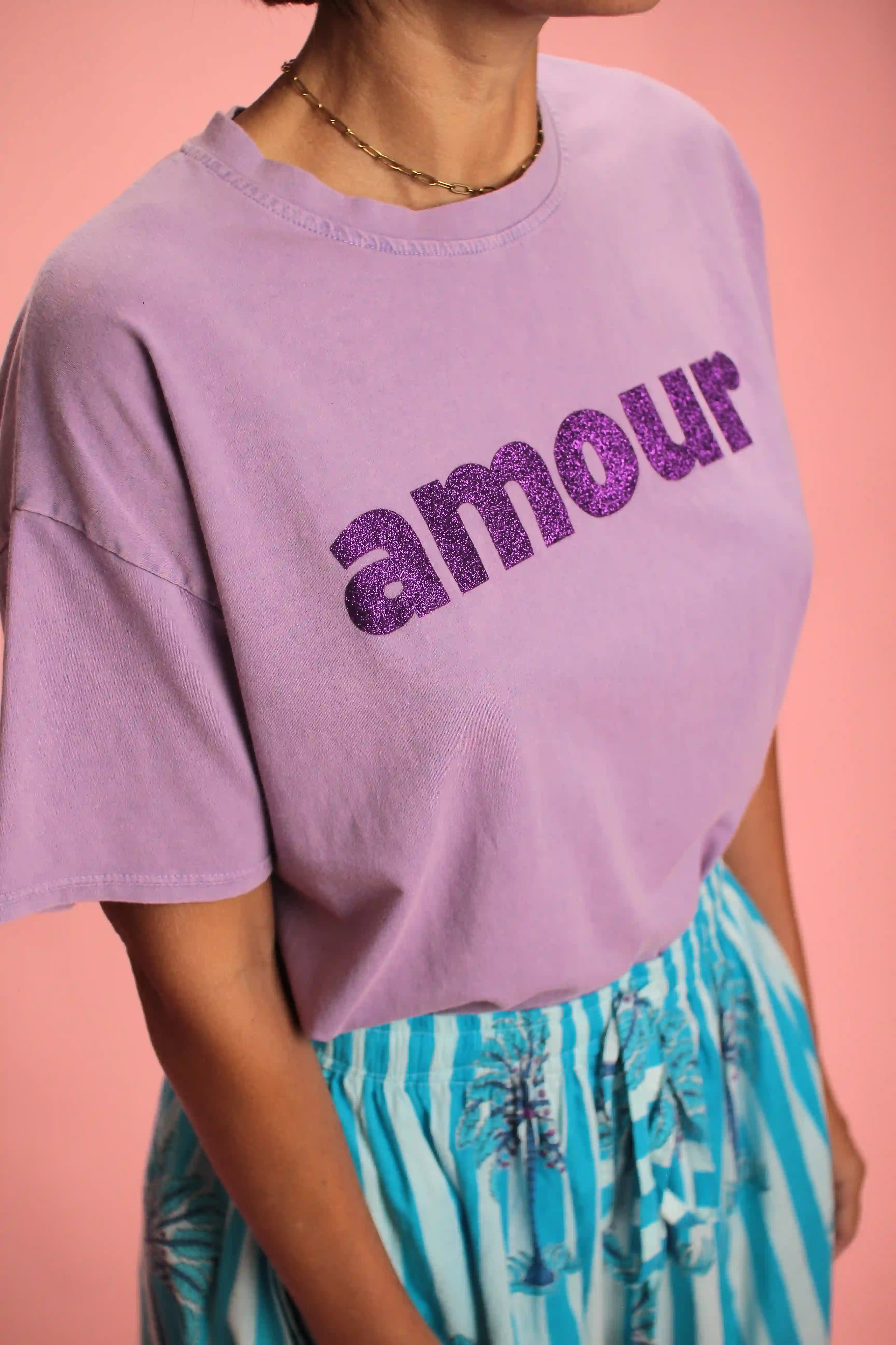 T-Shirt Amour Lila