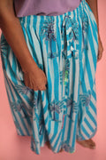Jupe Pamela Rayée Turquoise