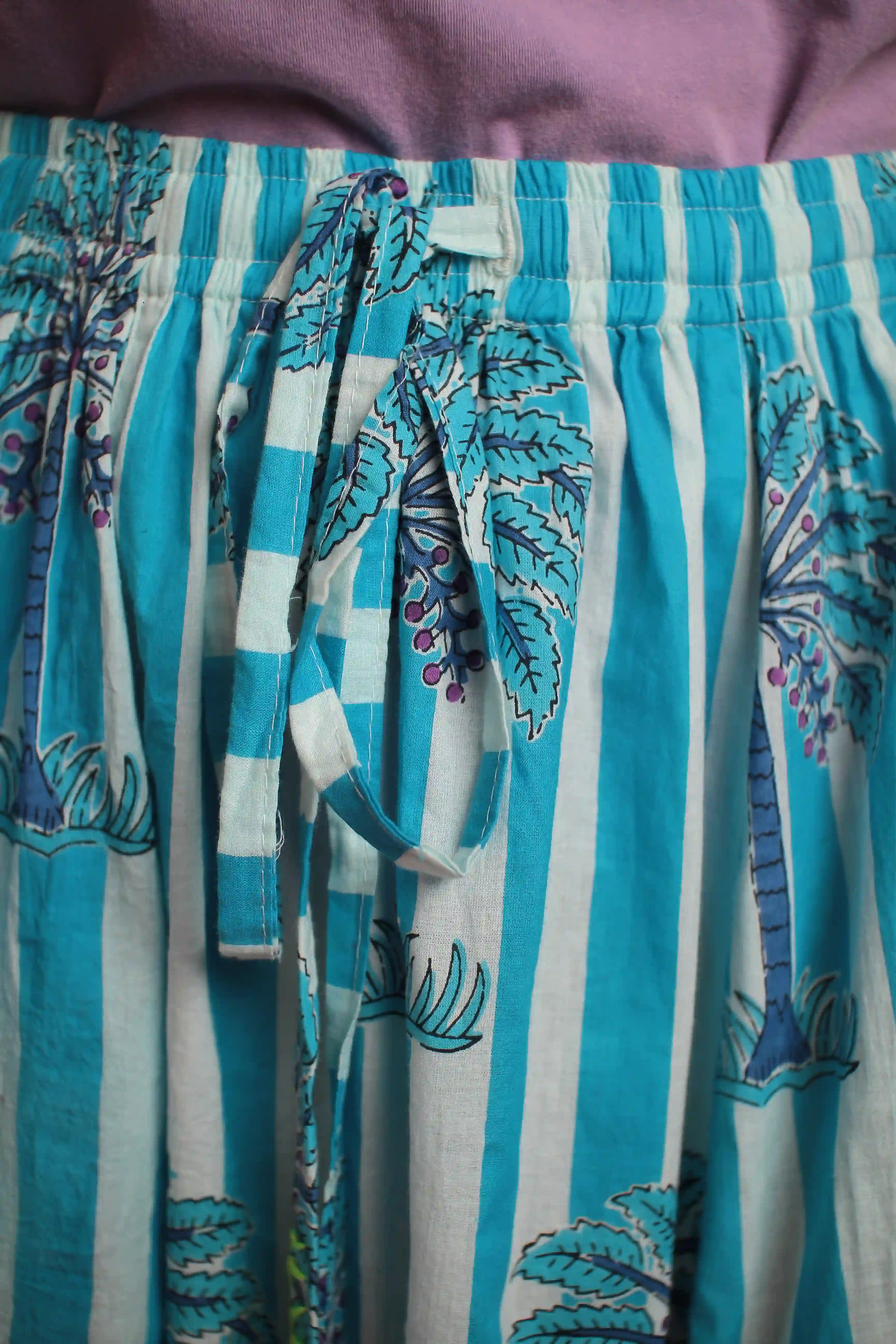 Jupe Pamela Rayée Turquoise