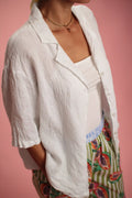Chemisette Carmen blanche en lin