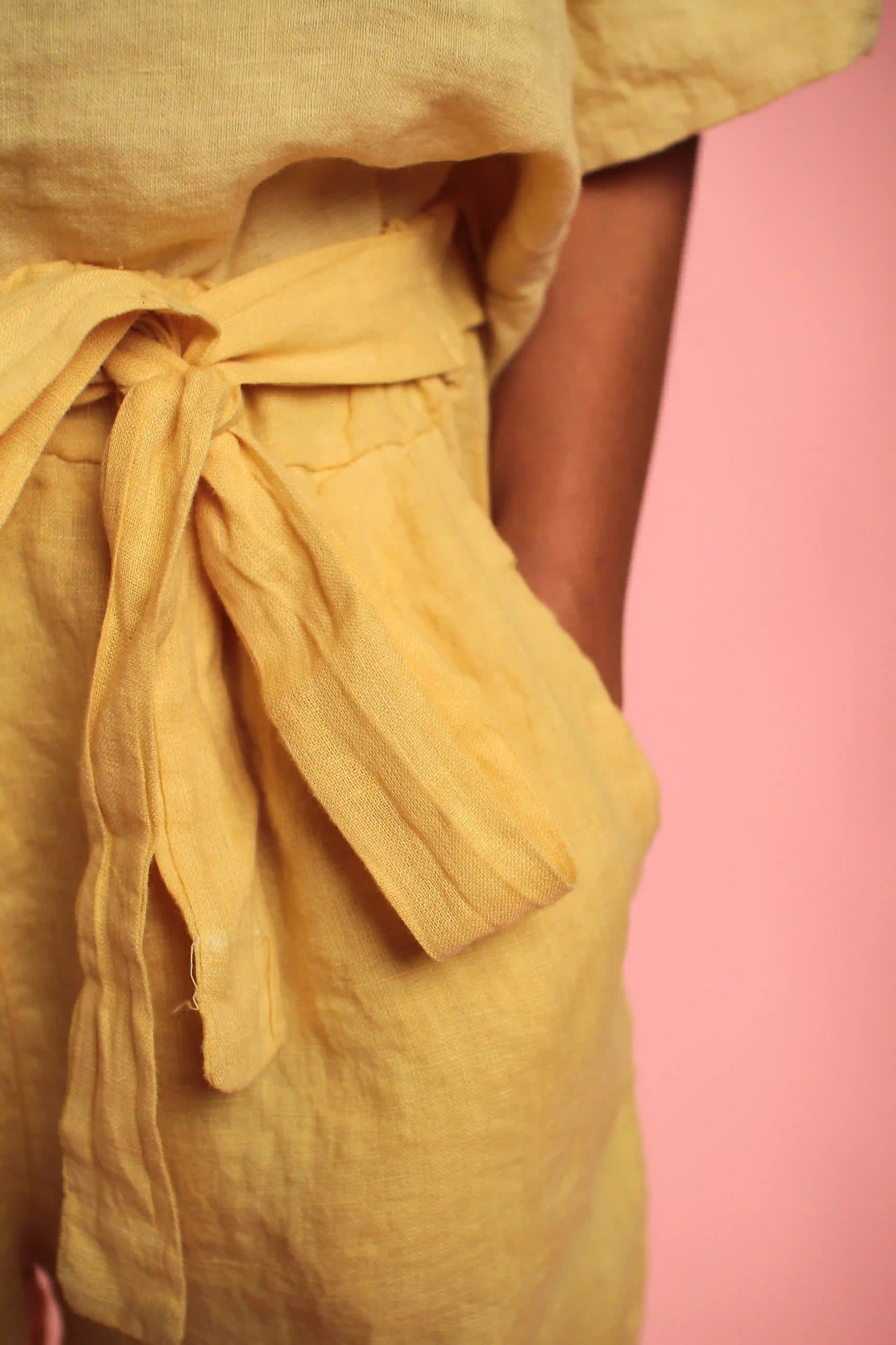 Short Frederica lin jaune