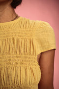 Top Garza coton jaune