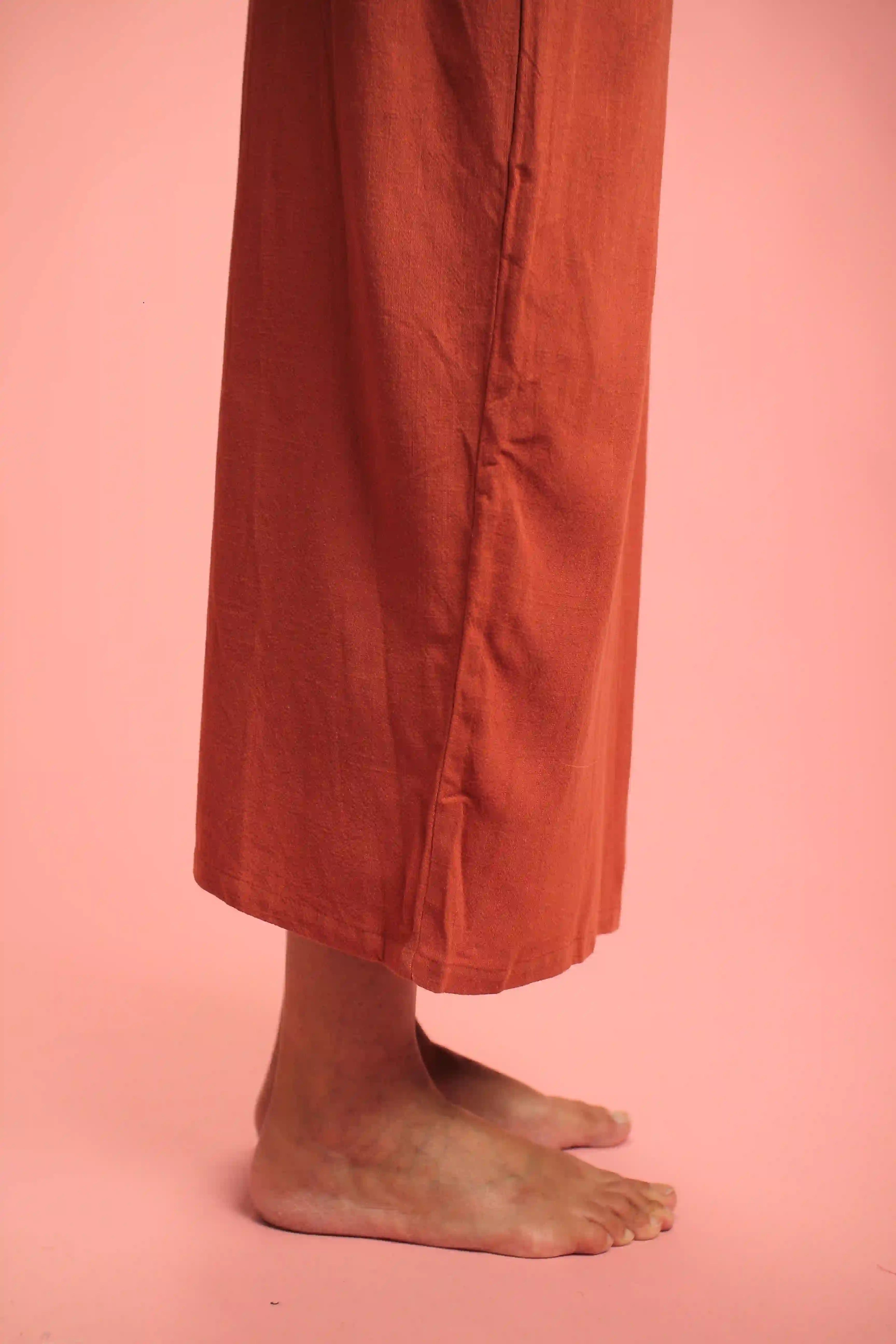 Robe Monica brique lin viscose