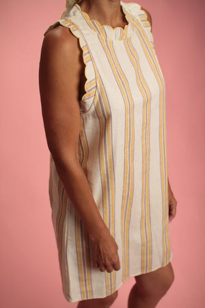 Robe Bloomy rayée Jaune/choco