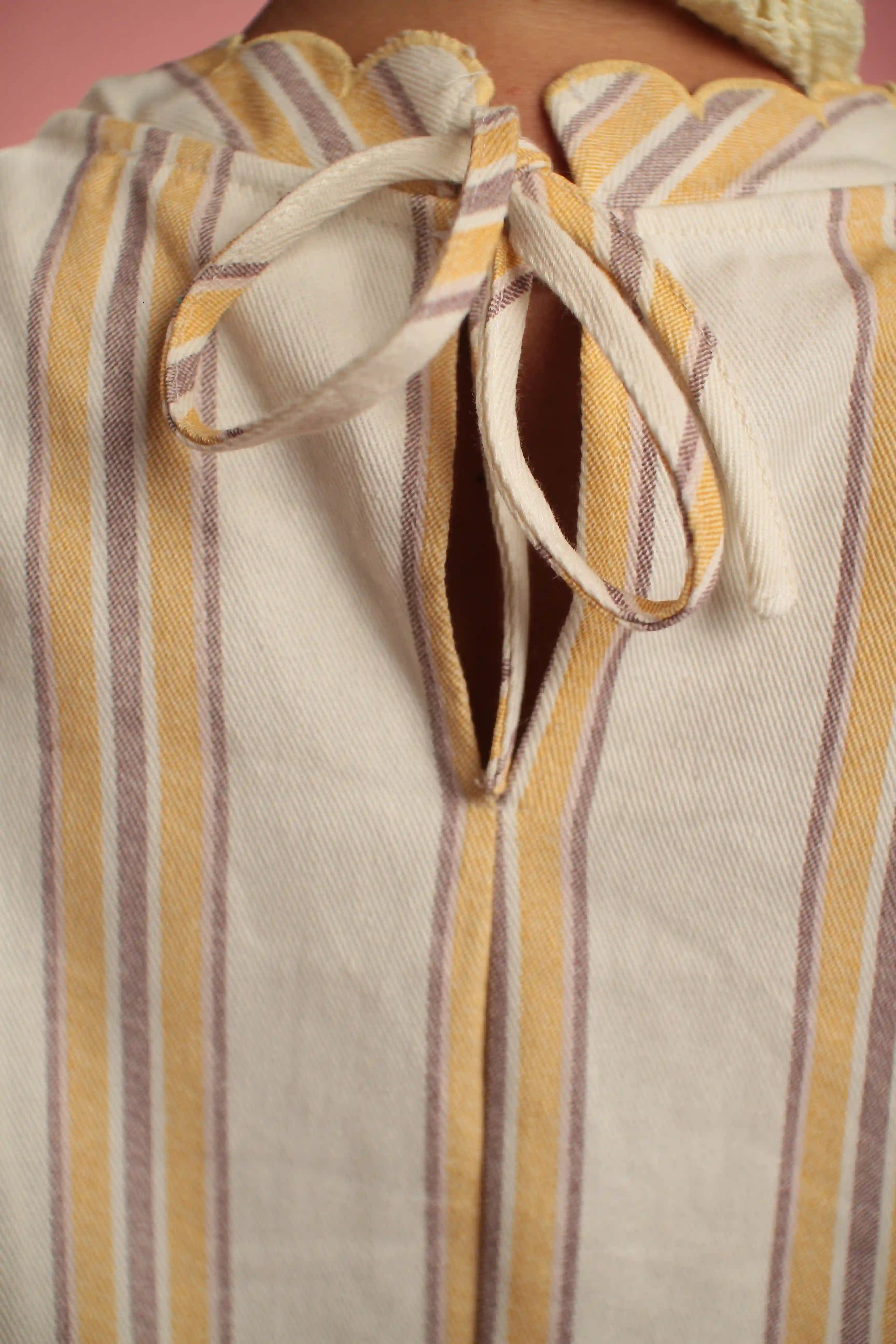 Robe Bloomy rayée Jaune/choco