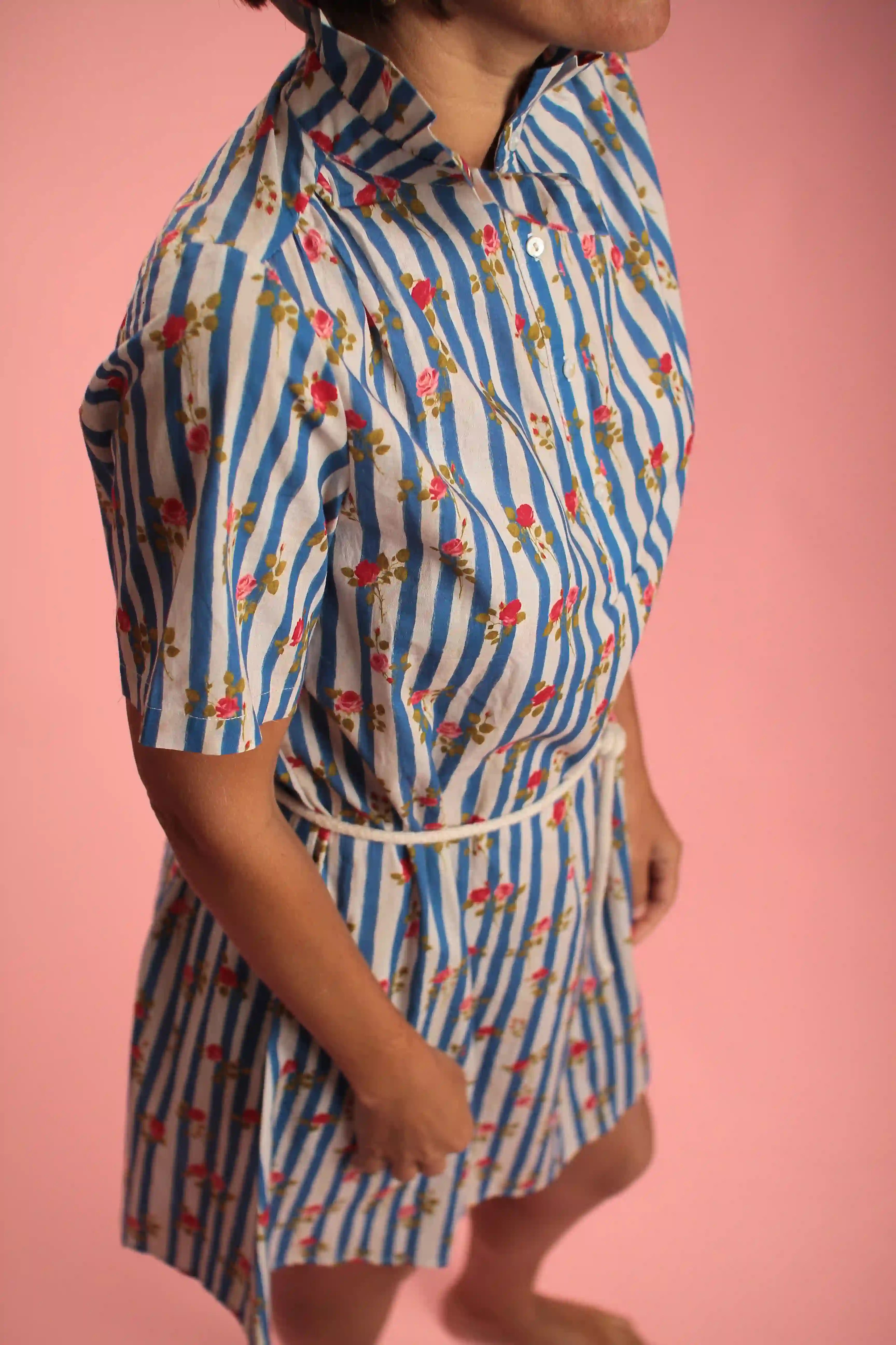 Robe Flora Rayée bleu
