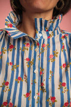 Robe Flora Rayée bleu