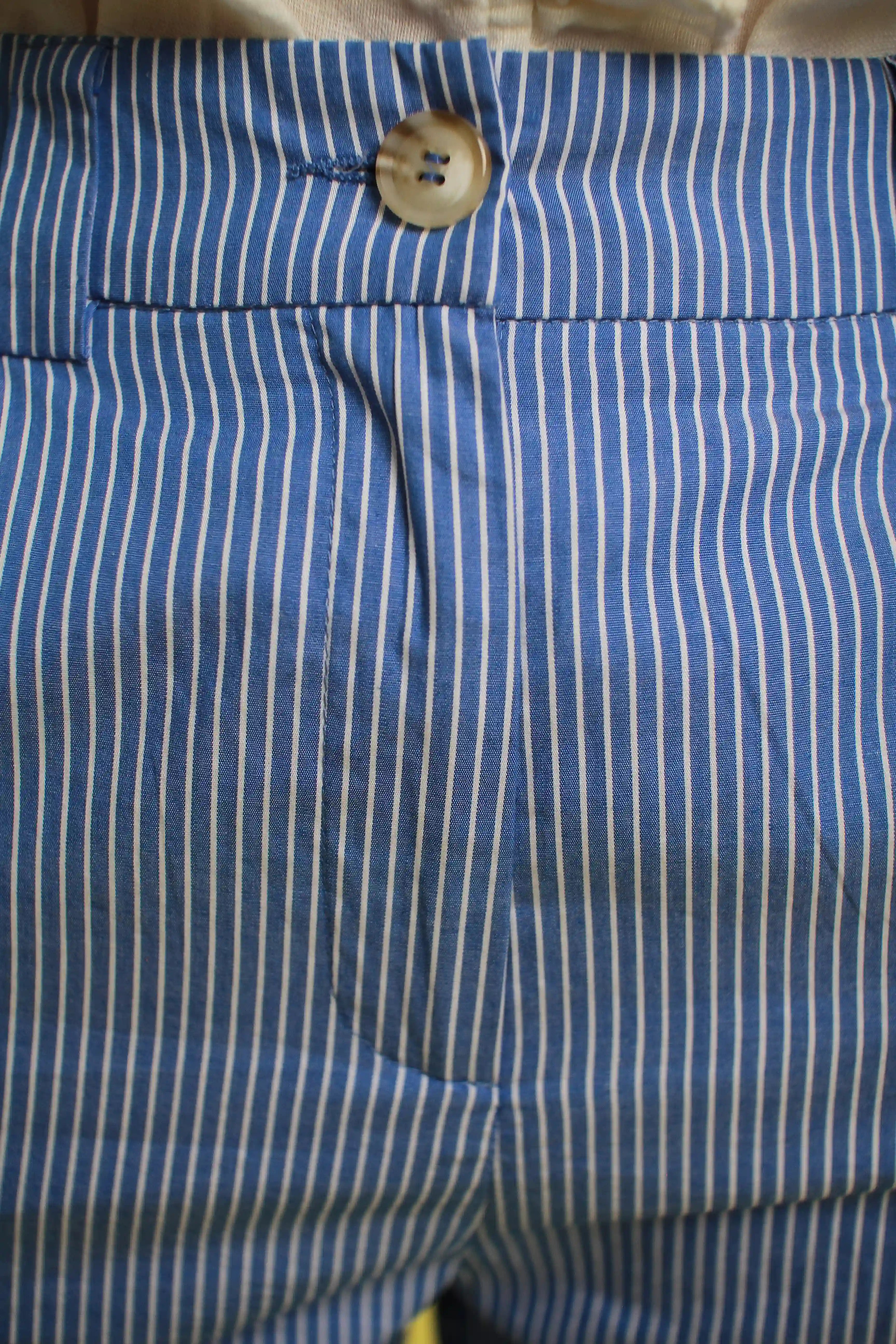 Pantalon Dustin Coton Rayée Bleu/blanc