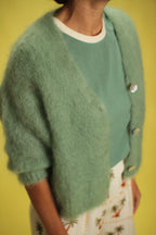 Gilet Hamid Mohair vert amande