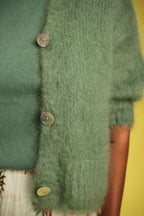 Gilet Hamid Mohair vert amande