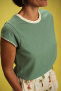 T-shirt Poca Vert amande