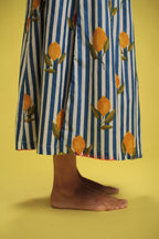 Jupe Vita Rayée Bleu