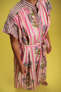 Robe chemise Bloom rayée rose