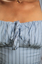 robe Capri Rayée bleu/marine