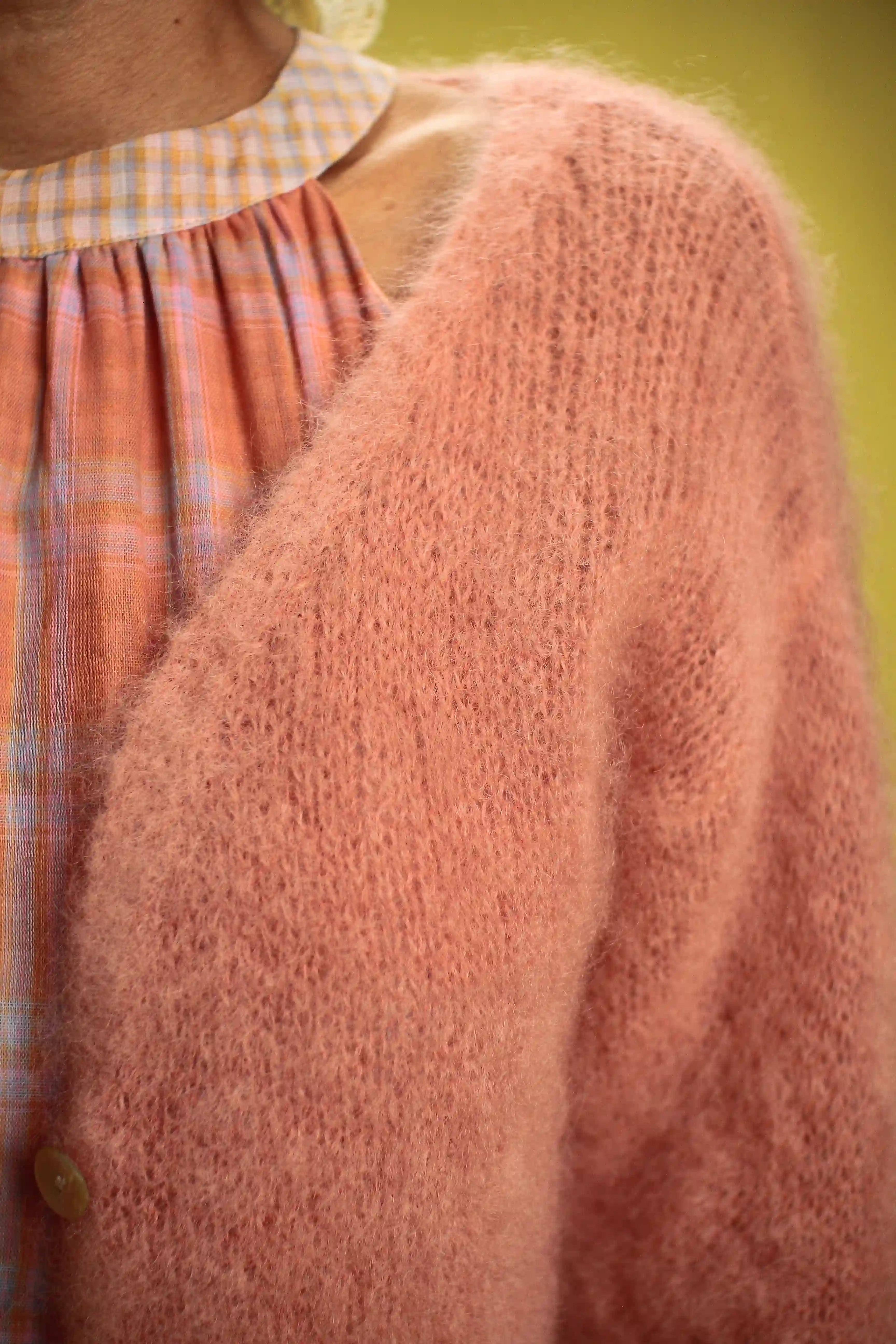 Gilet Tania Mohair rose