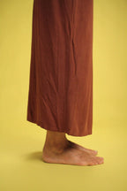 Robe Monica choco lin viscose