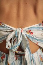 Robe Rosalie rayée bleu