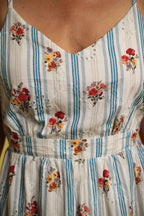 Robe Rosalie rayée bleu