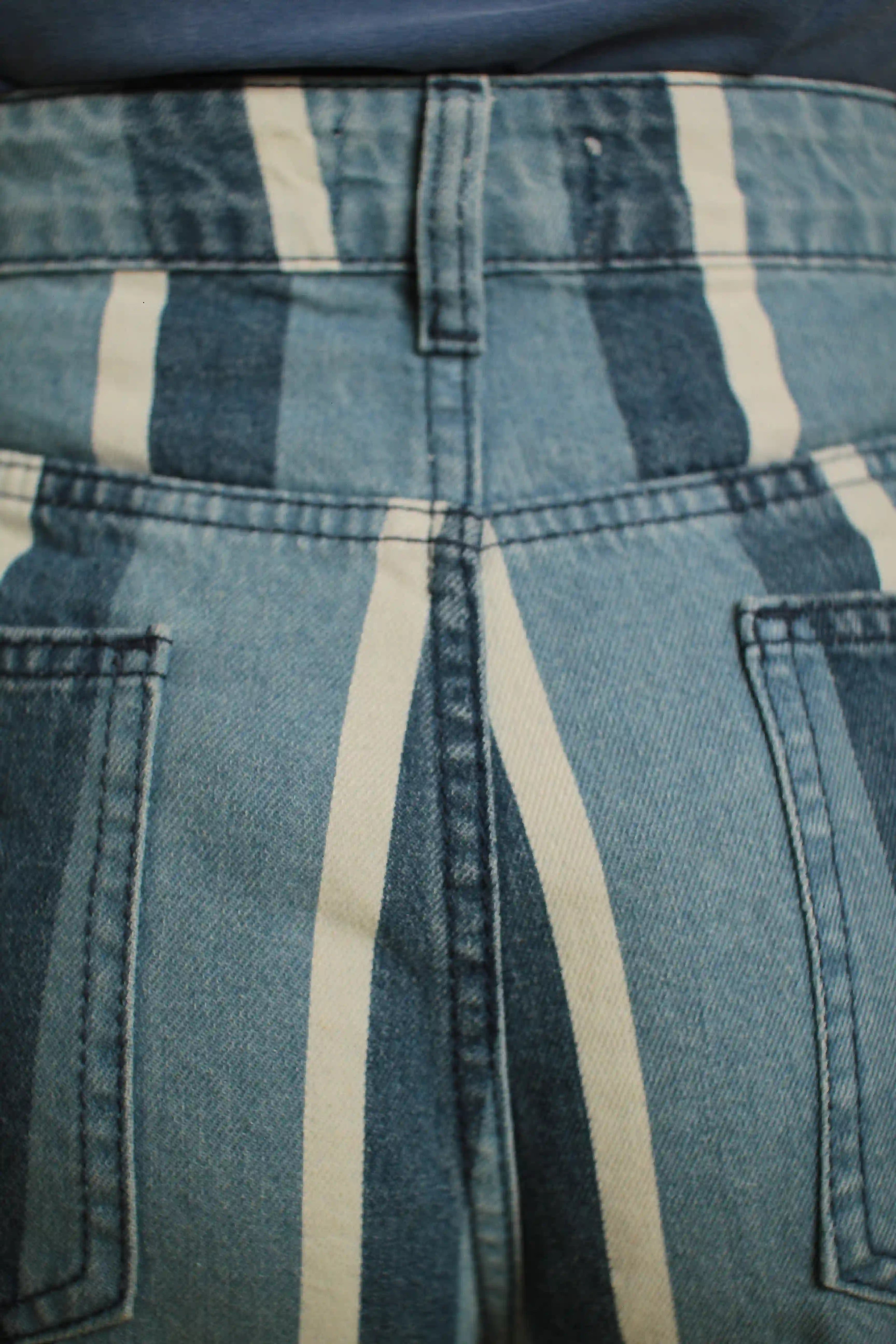 Short Harlo Rayé bleu/blanc
