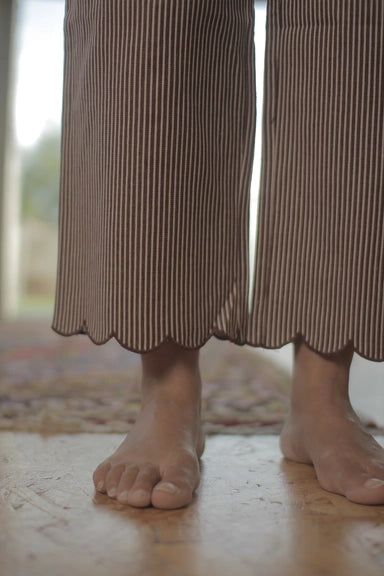 Pantalon rayé Bordeaux "Yvan"