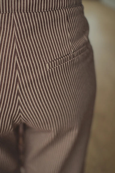 Pantalon rayé Bordeaux "Yvan"
